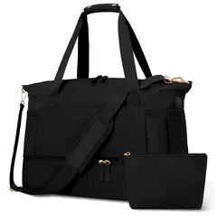 DANWEILE - Bolsa de gimnasio portátil para mujer - Negro