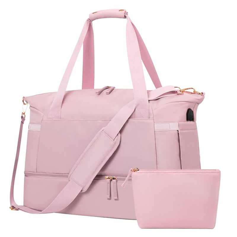 DANWEILE - Bolsa de gimnasio portátil para mujer - Rosa