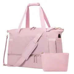 DANWEILE - Bolsa de gimnasio portátil para mujer - Rosa