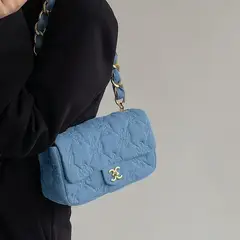DANWEILE - Bolso bandolera con cadena vaquera para mujer novedad de 2024-Azul