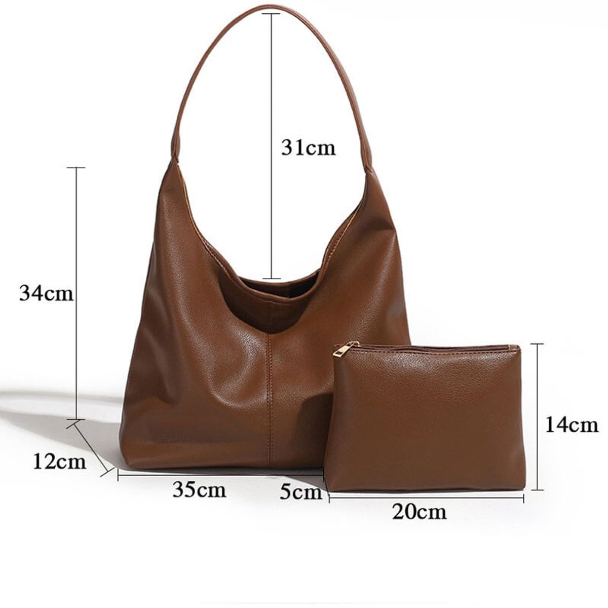 DANWEILE - Bolso tote clásico retro de gran capacidad - Negro