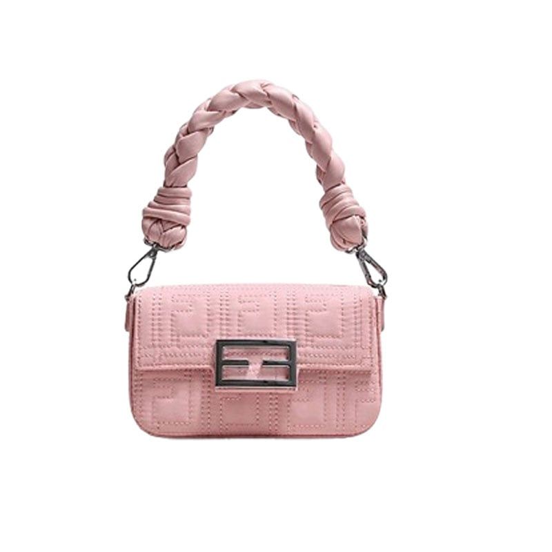 DANWEILE - Bolso bandolera cuadrado pequeño de piel sintética tejida a la moda