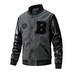 DANWEILE - Chaqueta Pu Hombre - gris