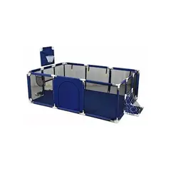 GENERICO - Corral de seguridad para bebés con aro de basket 180cm azul