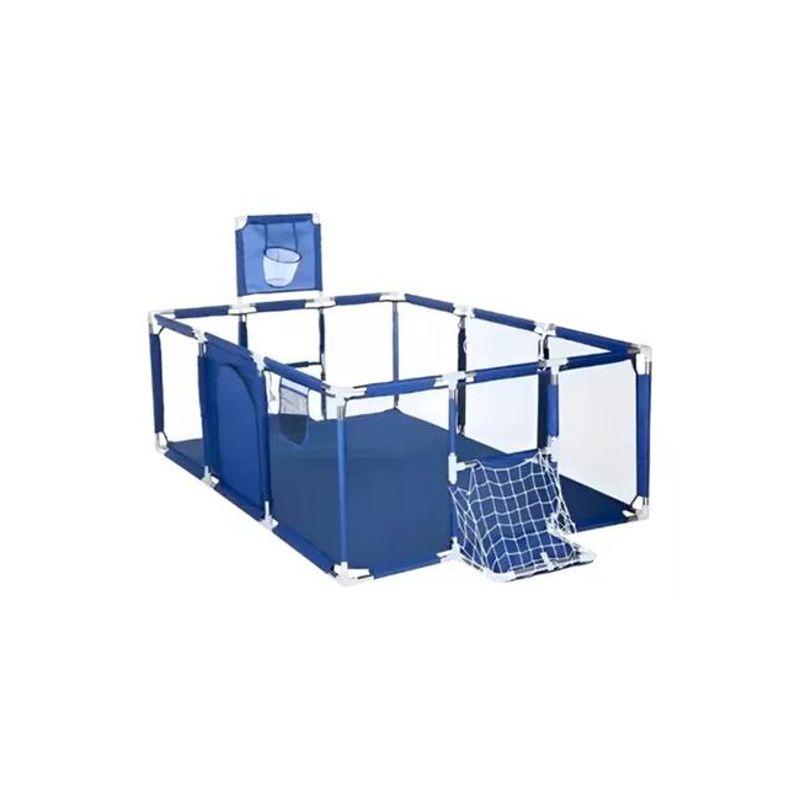 GENERICO - Corral de seguridad para bebés 180cm + pelotas azul marino