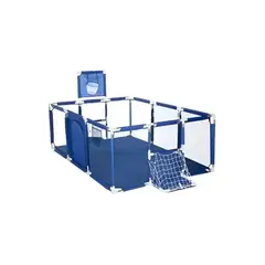 GENERICO - Corral de seguridad para bebés 180cm + pelotas azul marino