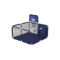 GENERICO - Corral de seguridad cuadrado con aro de basket azul