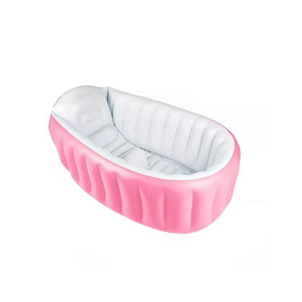 GENERICO - Bañera inflable plegable bebés con bomba de aire rosado