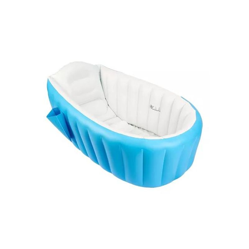 GENERICO - Bañera inflable portátil tina para bebés color azul