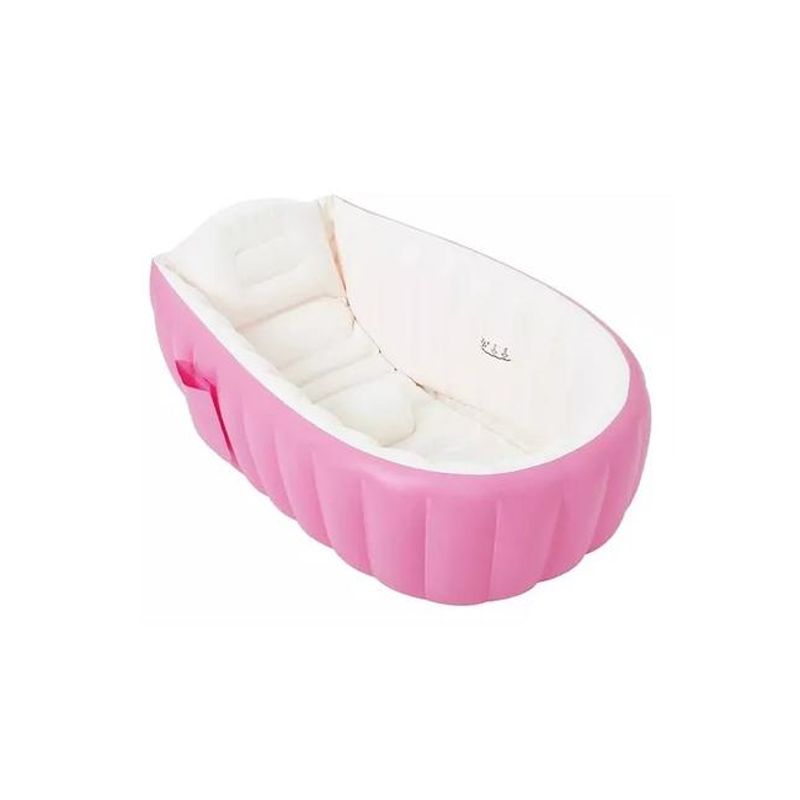GENERICO - Bañera inflable portátil tina para bebés color rosado