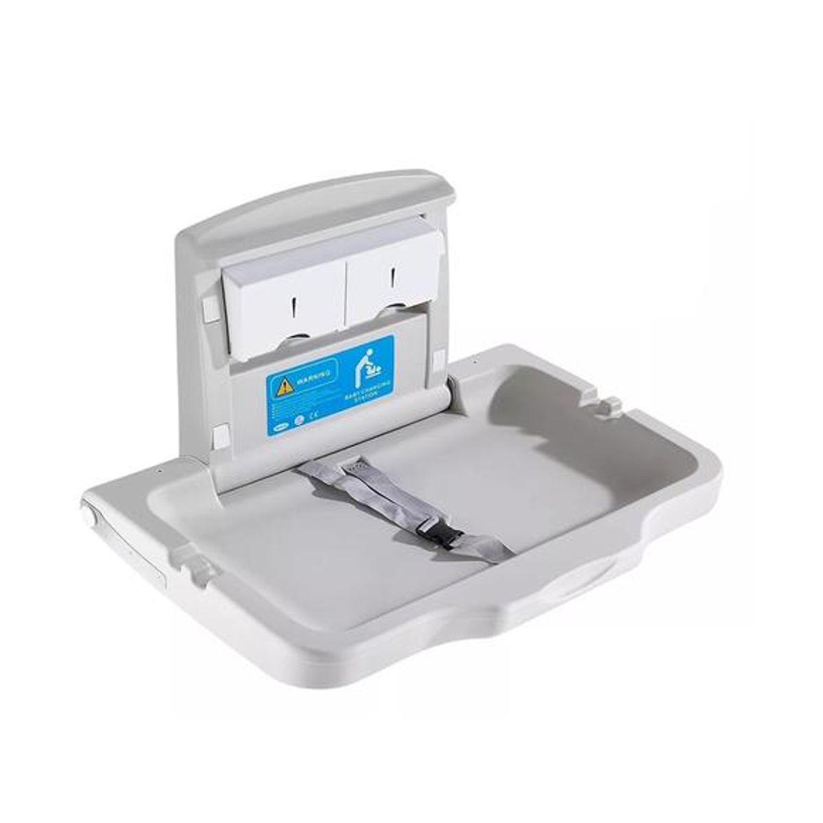 GENERICO - Mudador para baño público cambiador de pañales bebé gris