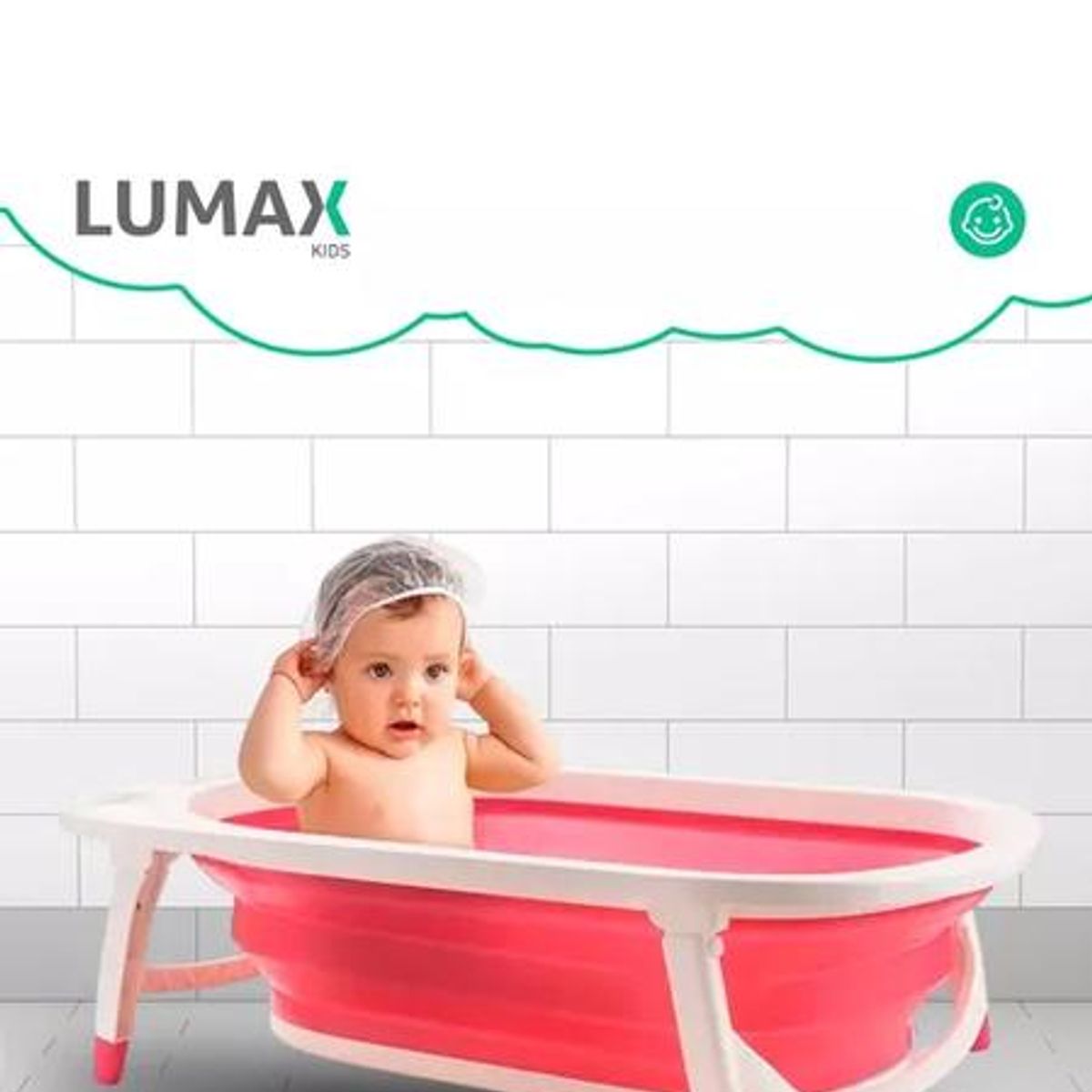 GENERICO - Tina bañera plegable sin malla color rosado