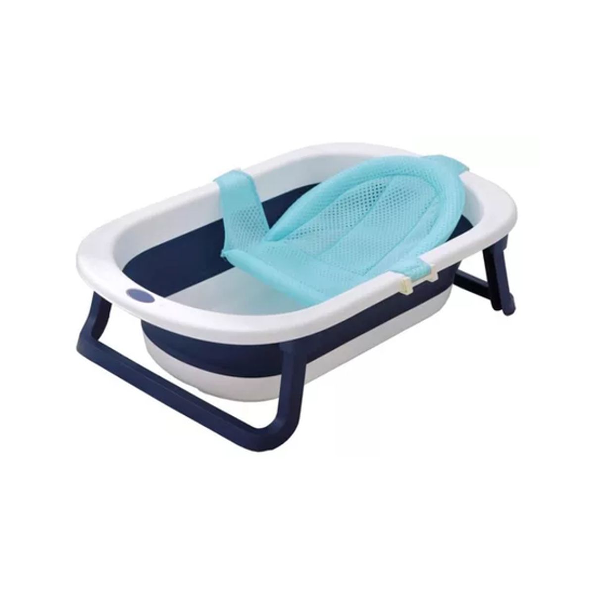 GENERICO - Tina bebé bañera plegable con malla color celeste