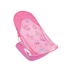 GENERICO - Silla de baño plegable con almohada y red flotante rosado