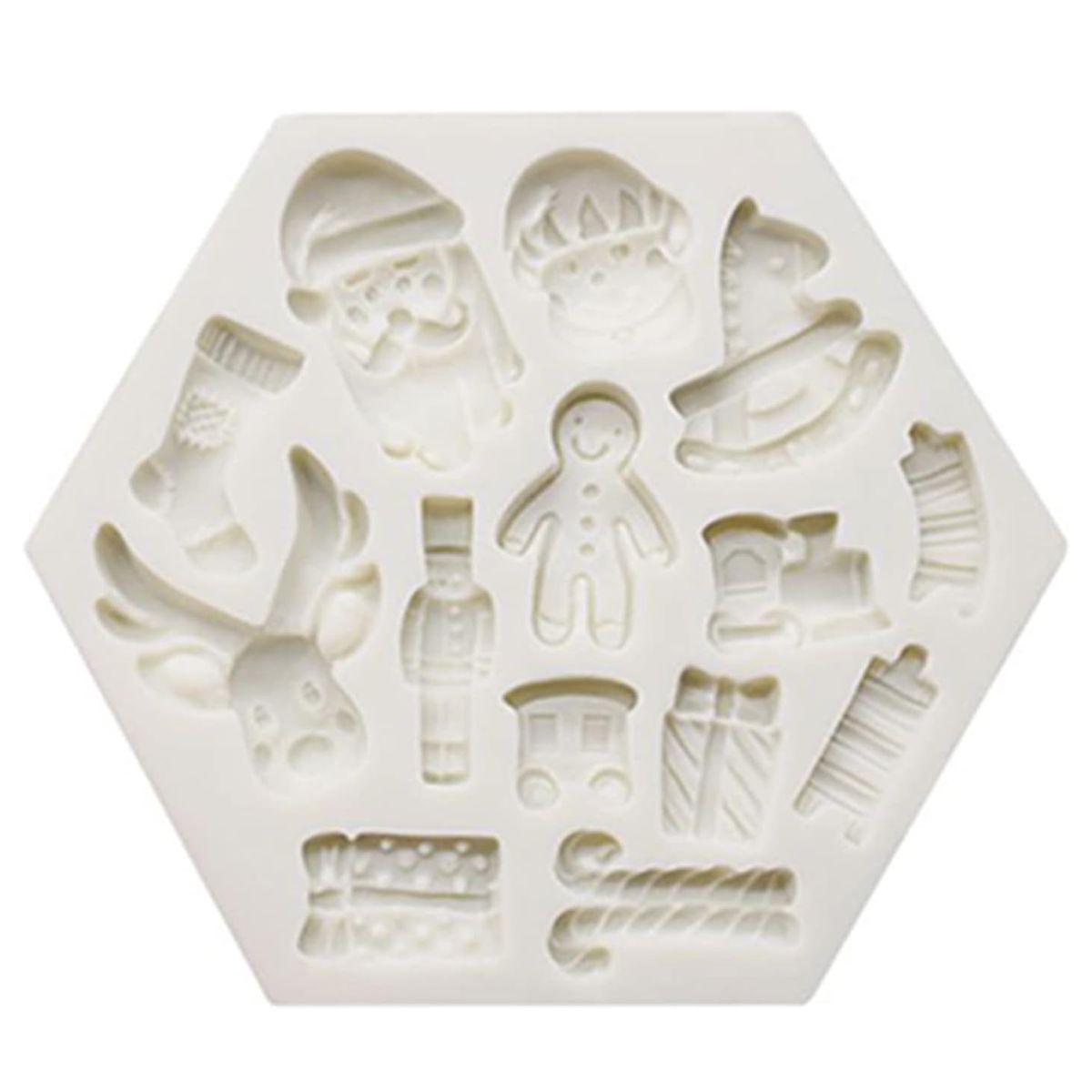 GENERICO - Moldes 15 Espacios Forma Mini Navidad