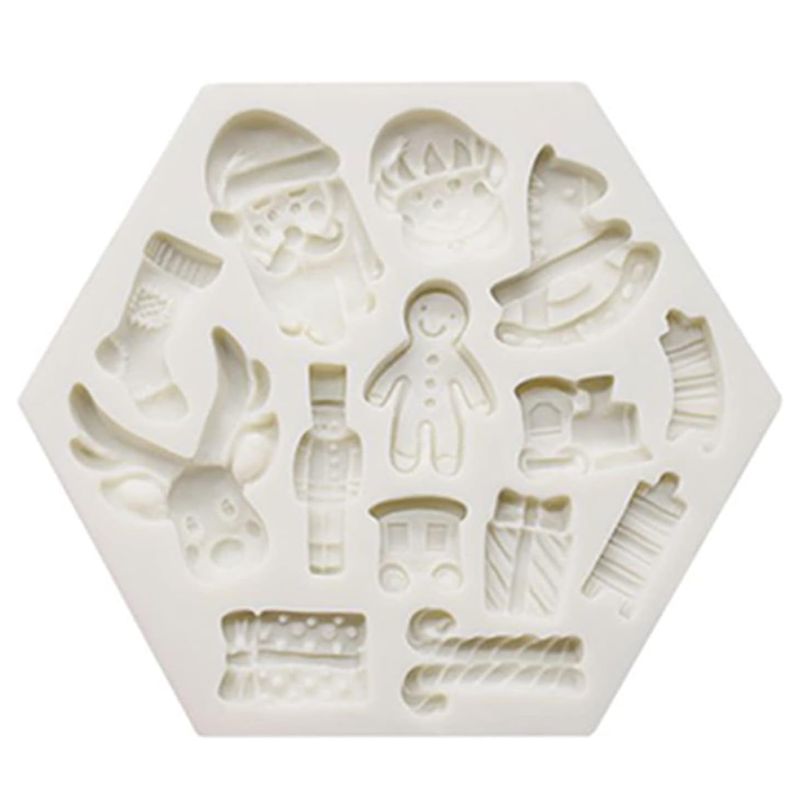 GENERICO - Moldes 15 Espacios Forma Mini Navidad