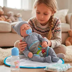 LSABEL RENACI - Muñeca bebe reborn vinilo de silicona juguetes para 49cm