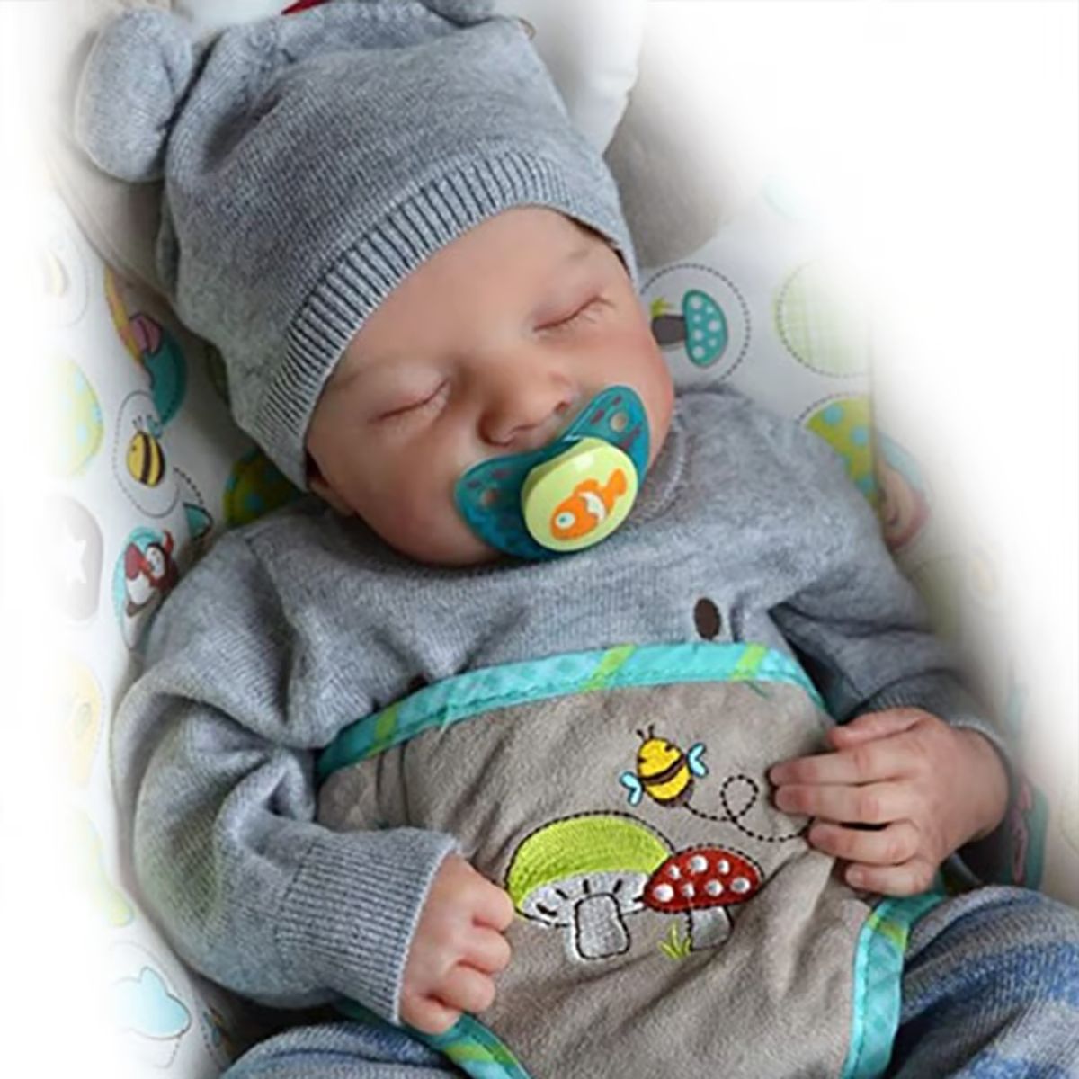 LSABEL RENACI - Muñeca bebe reborn vinilo de silicona juguetes para 49cm