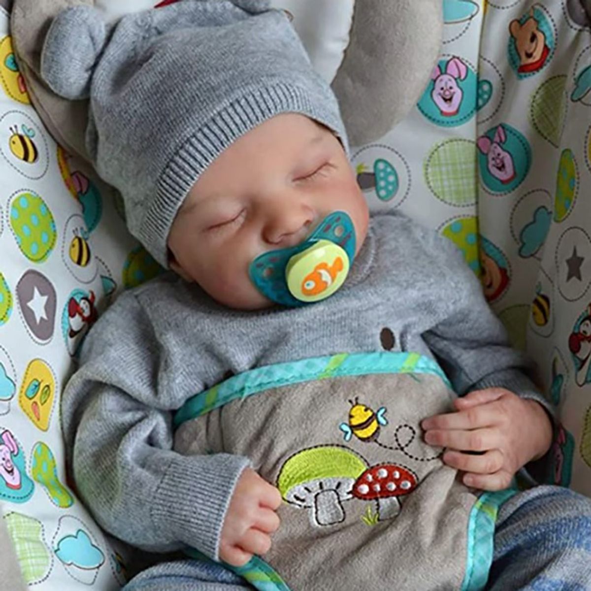 LSABEL RENACI - Muñeca bebe reborn vinilo de silicona juguetes para 49cm