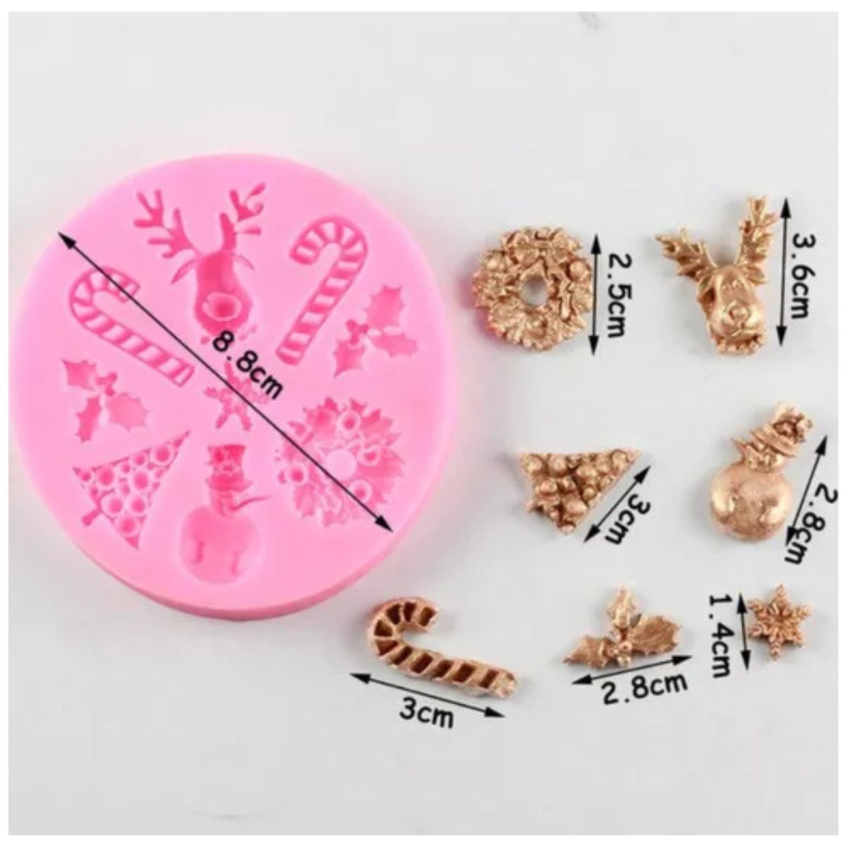 GENERICO - Moldes 9 Espacios Forma Navidad Variado