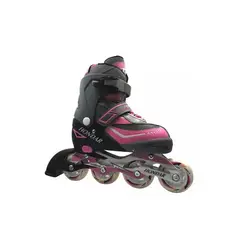 GENERICO - Patines en línea roller talla 33-36 ajustable fucsia