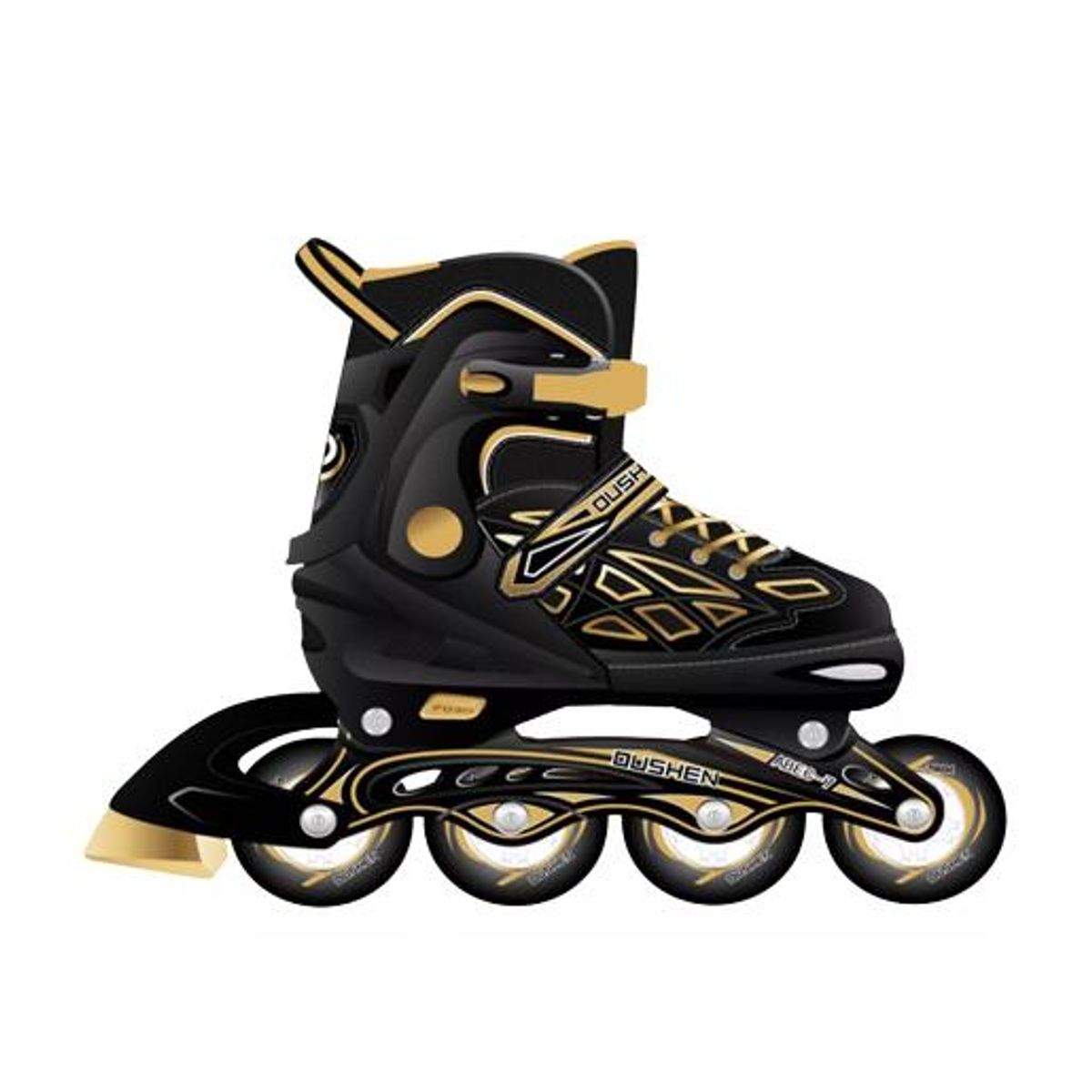GENERICO - Patines en línea rollers ajustables talla 39-42 negro