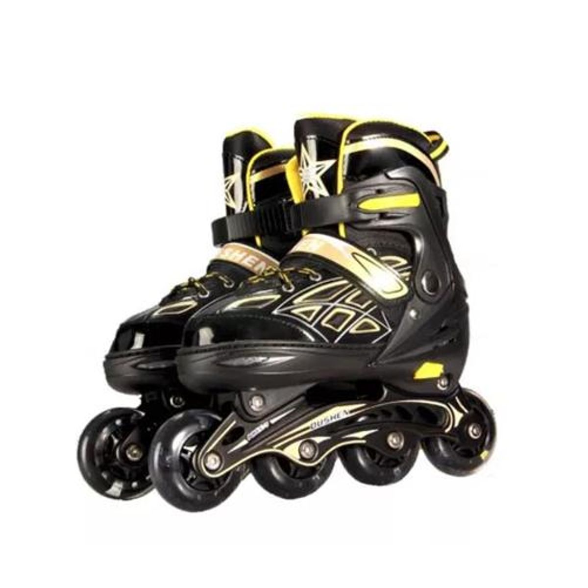 GENERICO - Patines en línea rollers ajustables talla 39-42 negro