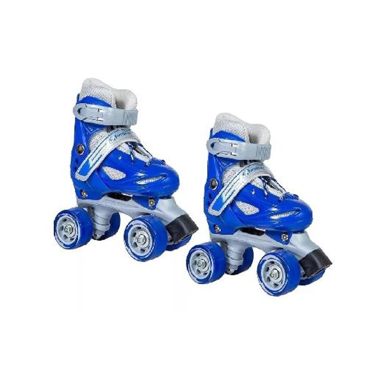 GENERICO - Patín 4 ruedas + set protección talla 25-28 azul