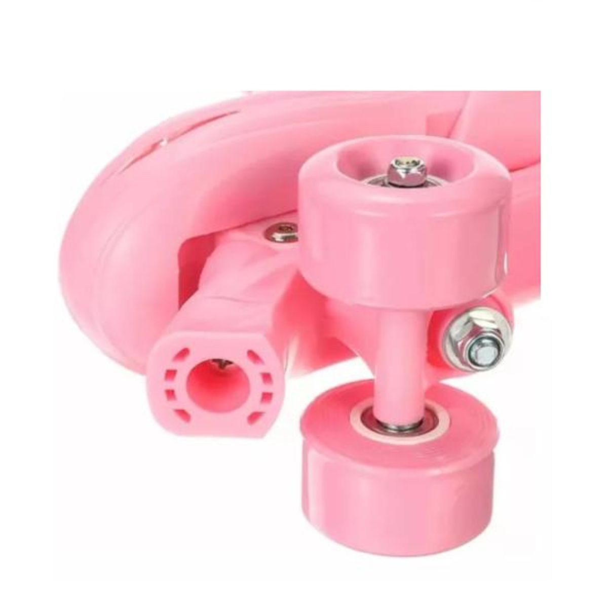 GENERICO - Patines niña protectores y casco talla M 30-33 rosado