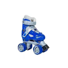 GENERICO - Patín 4 ruedas + set protección talla 29-32 azul