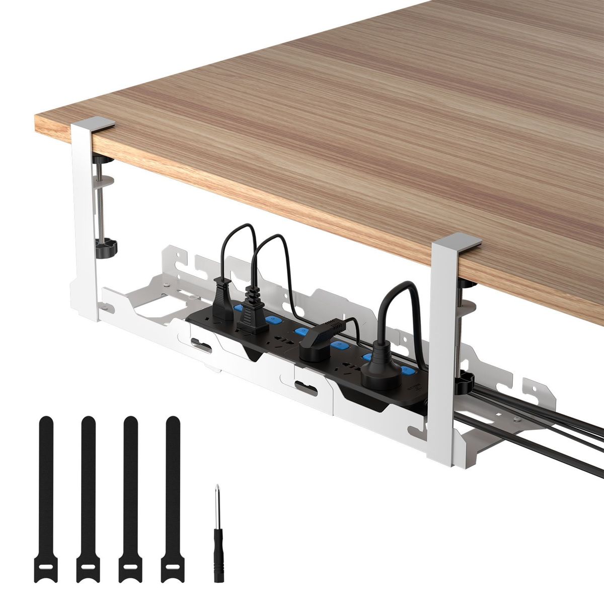 YAYKO - Organizador Cables Escritorio Telescópico De Metal 40-74cm