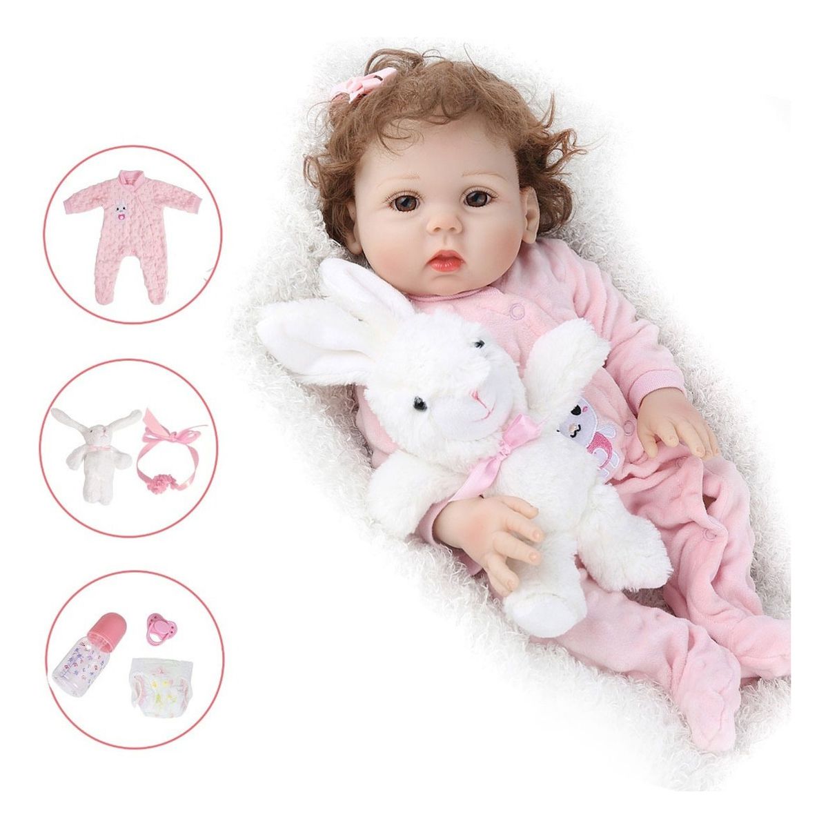 LSABEL RENACI - Muñeca Bebé Reborn Silicona Recién Baño Disponible