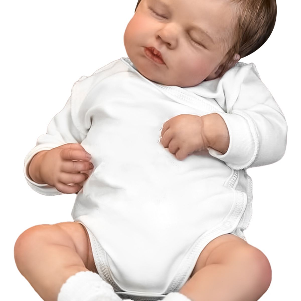 LSABEL RENACI - Bebé Reborn Cuerpo Simulado Silicona + Algodón 49 Cm