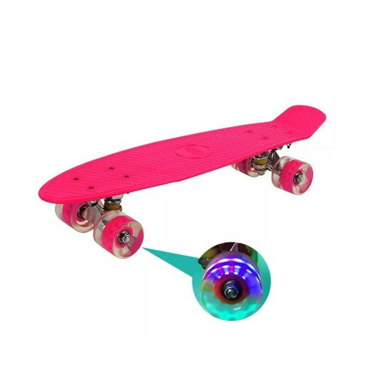 GENERICO - Skate Penny patineta ruedas LED rosado