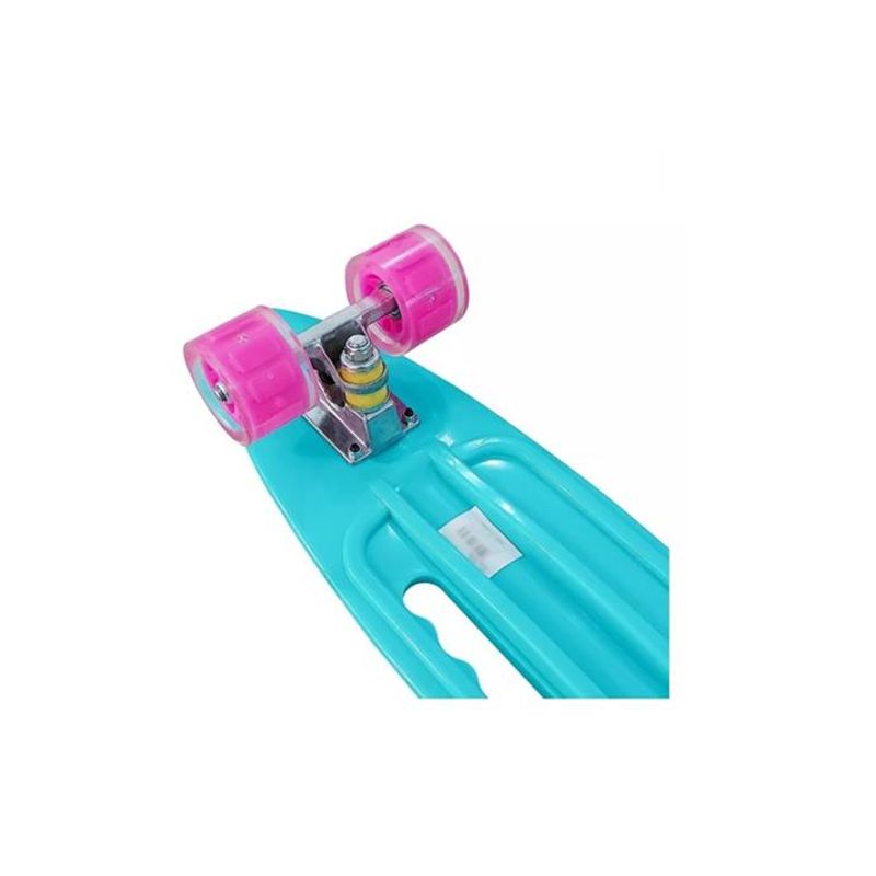 GENERICO - Skate Penny Unicornio Verde ruedas LED multicolor