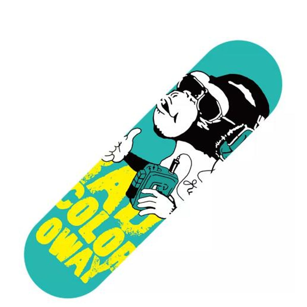 GENERICO - Tabla skate madera mono 7 láminas 32 negro