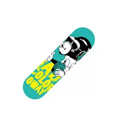 GENERICO - Tabla skate madera mono 7 láminas 32 negro