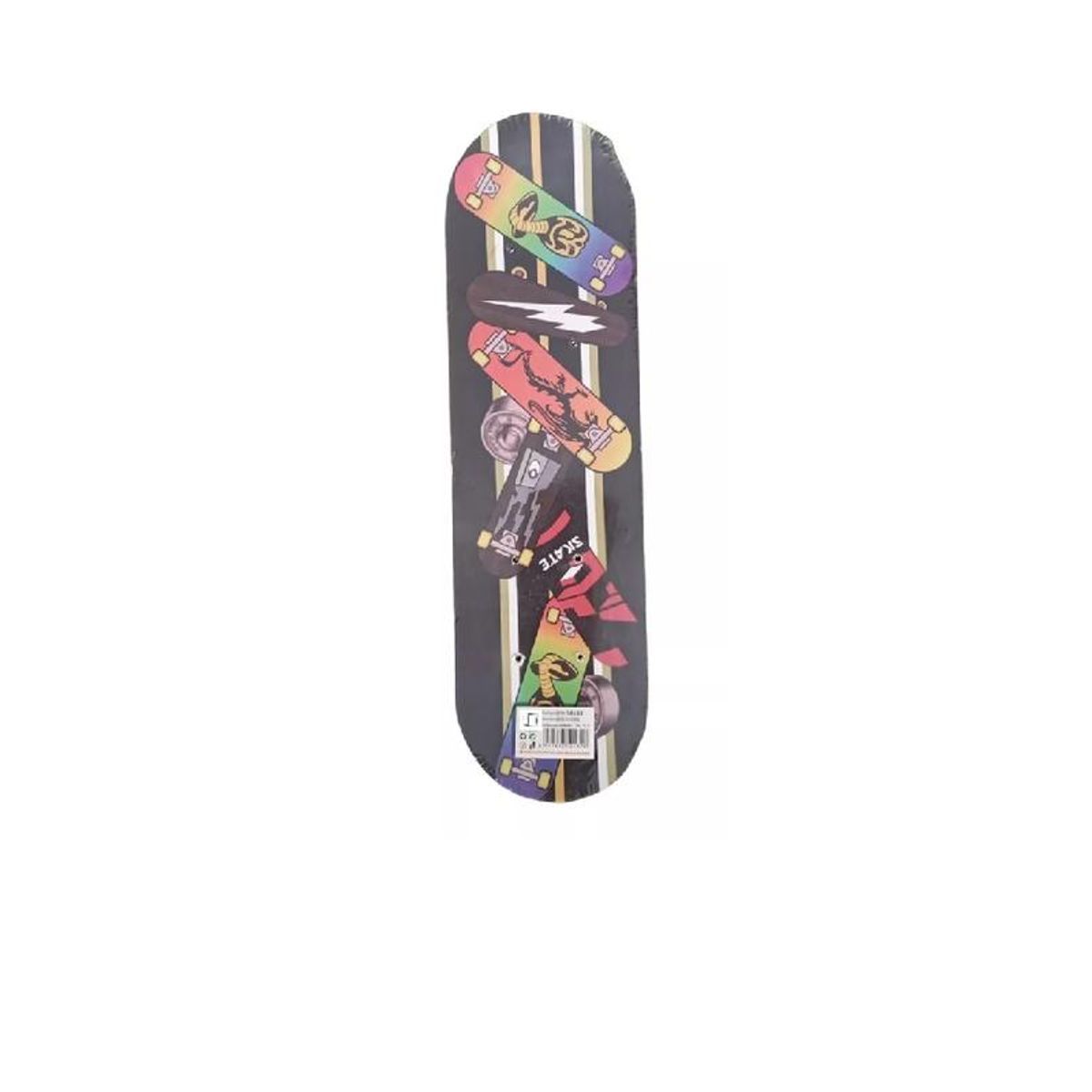 GENERICO - Tabla skate patineta niño unisex 70cm negro