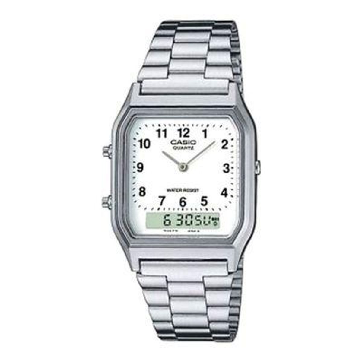 CASIO - Reloj Aq-230a-7b Hombre Analogo Digital Metal - Plateado