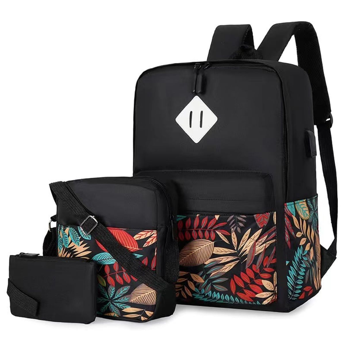 BRO TOUMI - Mochilas Backpack Impermeable Puerto Usb Set 3 IN 1