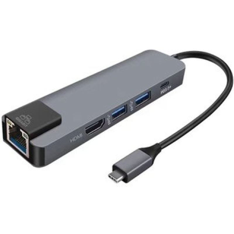 VDVO - Hub Gigabit Ethernet Rj45 5 En 1 Hub USB C 4K Hdmi 1000Mbps