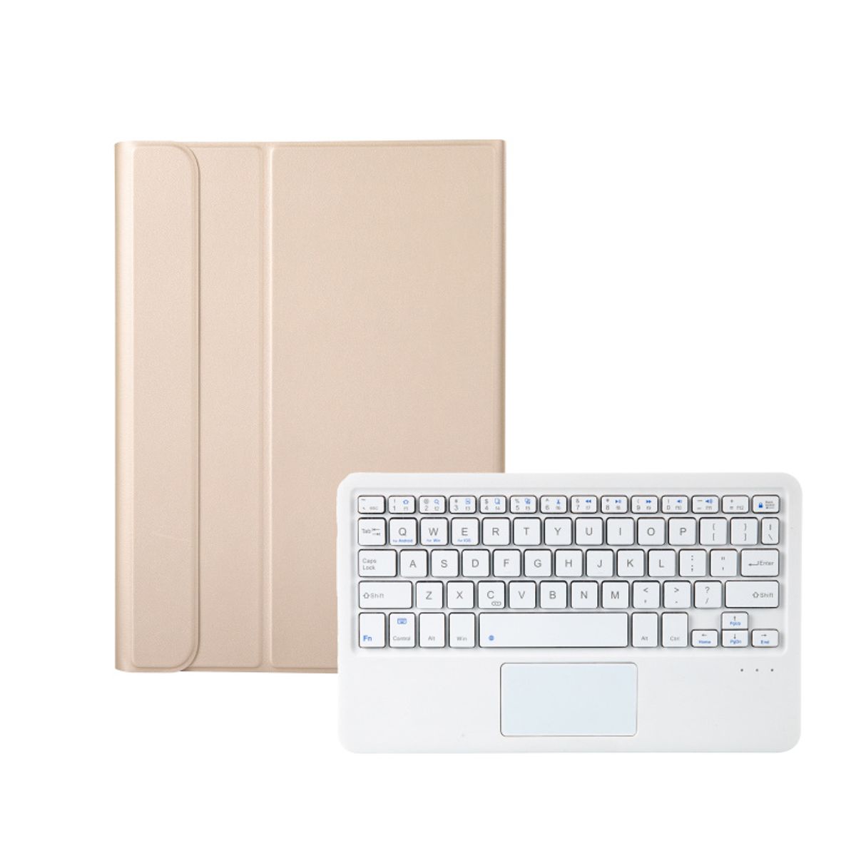 RENVMEXY - Teclado Bluetooth Táctil AK10-A Oro Para Lenovo M10 Plus 103