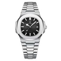 Toumi CK reloj mecánico de gran dial impermeable - Plata