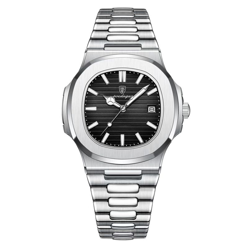OVOTOUMI - Toumi CK reloj mecánico de gran dial impermeable - Plata