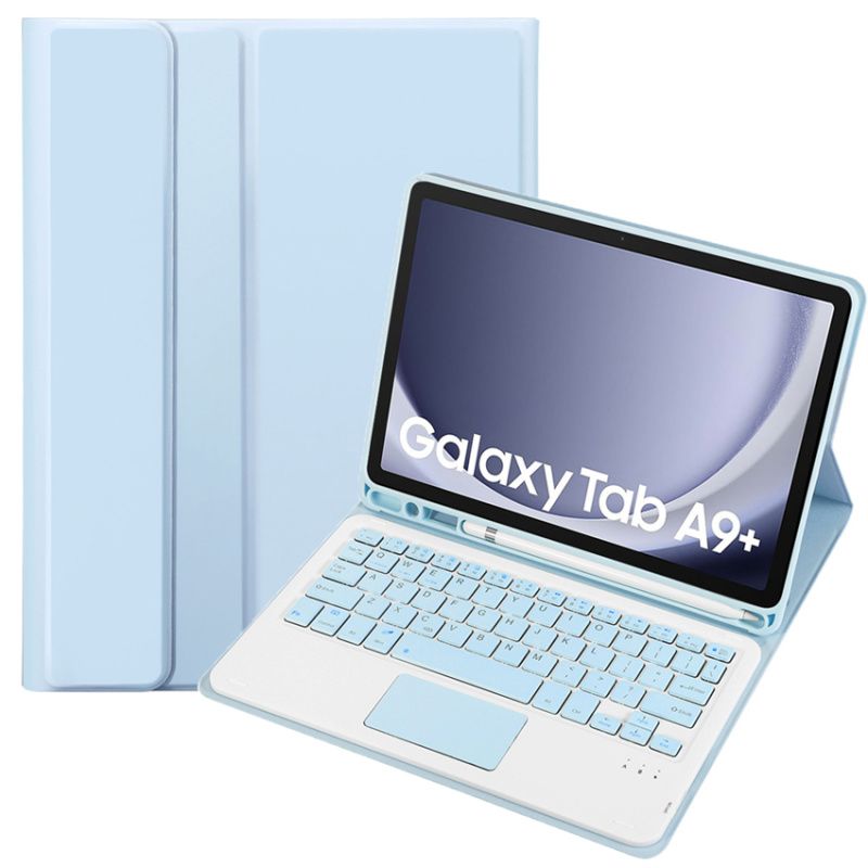 RENVMEXY - Touch Bluetooth Teclado A09B-A Blanco Hielo Para Samsung Tab A9 Plus