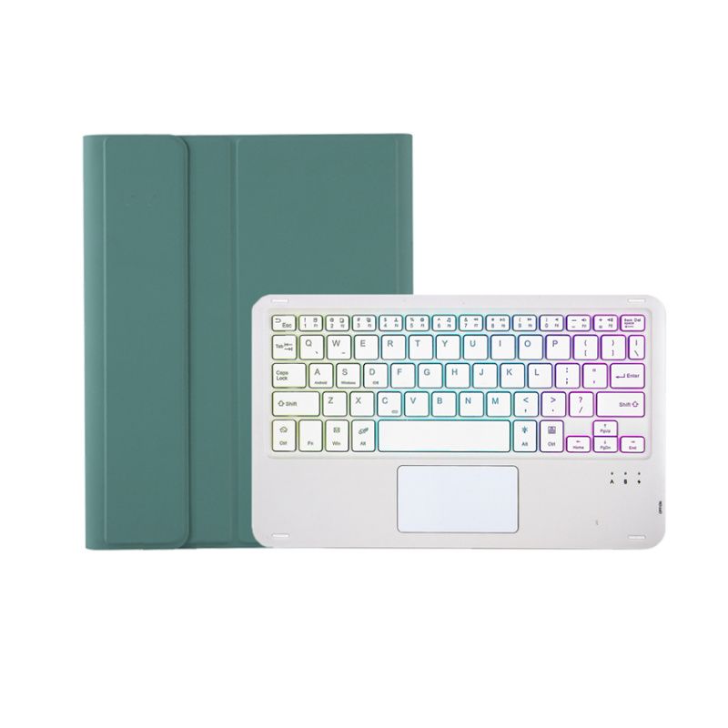 RENVMEXY - Teclado Bluetooth Táctil RGB A09B-AS Verde para Samsung Tab A9 Plus