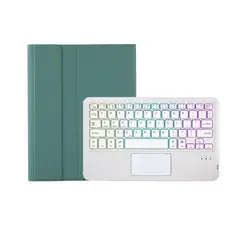 RENVMEXY - Teclado Bluetooth Táctil RGB A09B-AS Verde para Samsung Tab A9 Plus