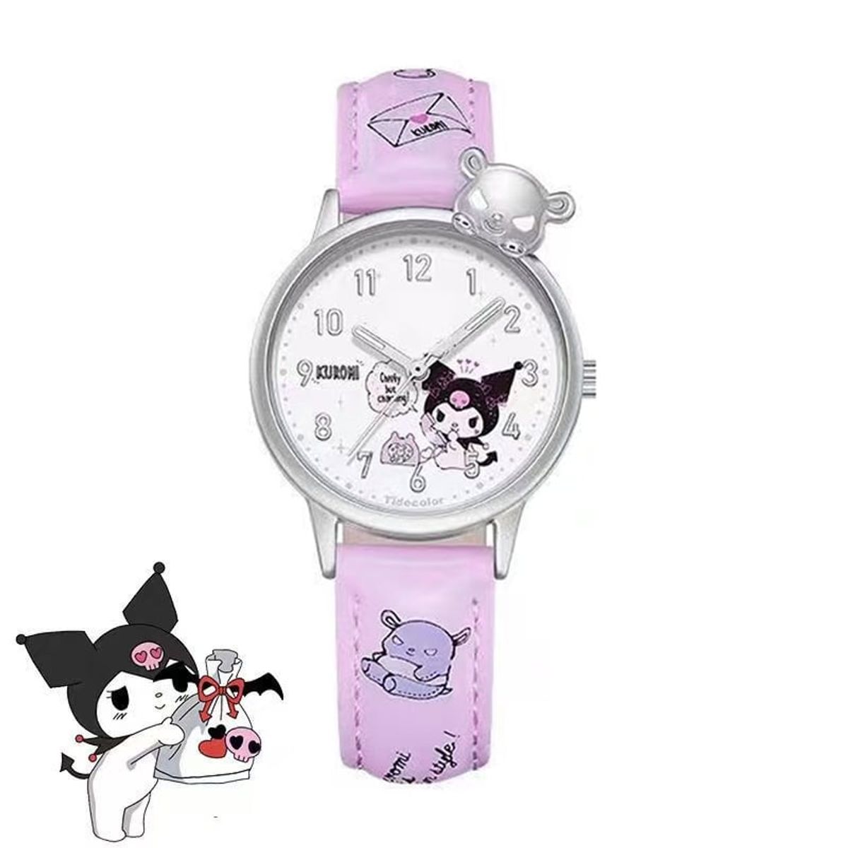 SANRIO - Reloj Kuromi Correa Magnética Piedras preciosas-Morado