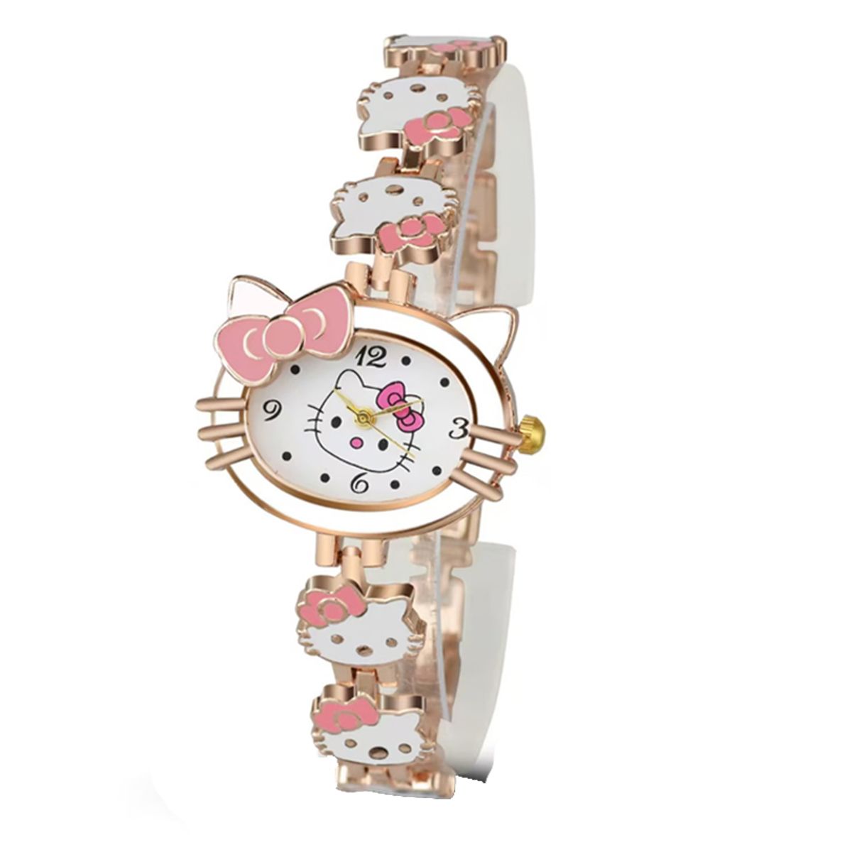 BRO TOUMI - Reloj Hallokitty Correa Magnética Piedras-Rosa