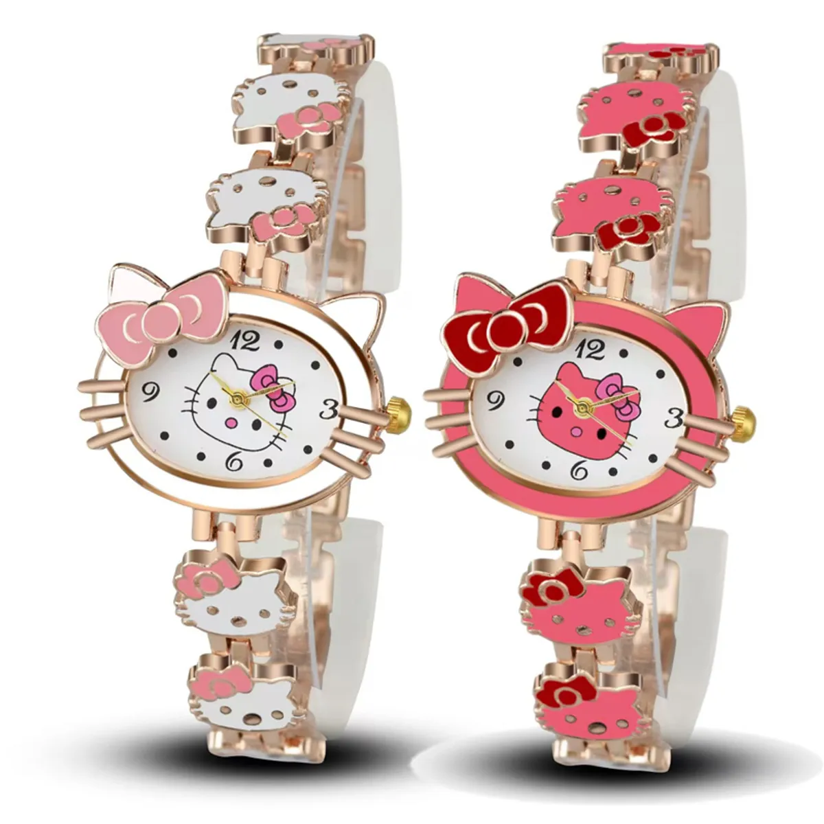 BRO TOUMI - Reloj Hallokitty Correa Magnética Piedras-Rosa